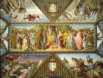 Der Triumph von Karl dem Großen und der christlichen Armee